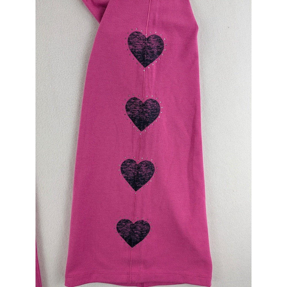Victoria's Secret PINK Womens XL Pink Y2K Foldover Flare Heart Leggings NWT - Picture 8 of 11